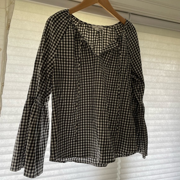 BNWOT Women’s Camber and Grace (RW & Co) black gingham blouse - Picture 3 of 7